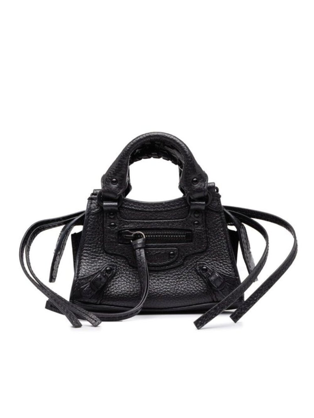Balenciaga Neo Classic Supernano 2-Way Shoulder Bag Black Leather